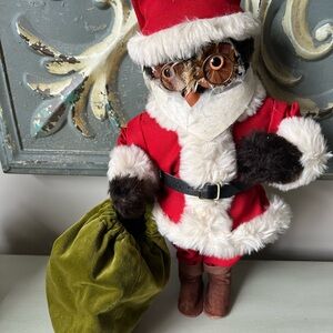 Vintage Abercrombie and fitch Santa Claus owl